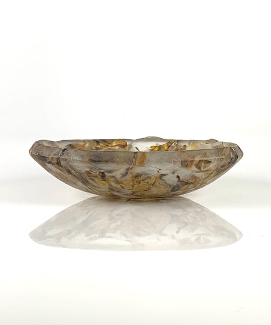 Zero Waste Casted Glass Low Bowl