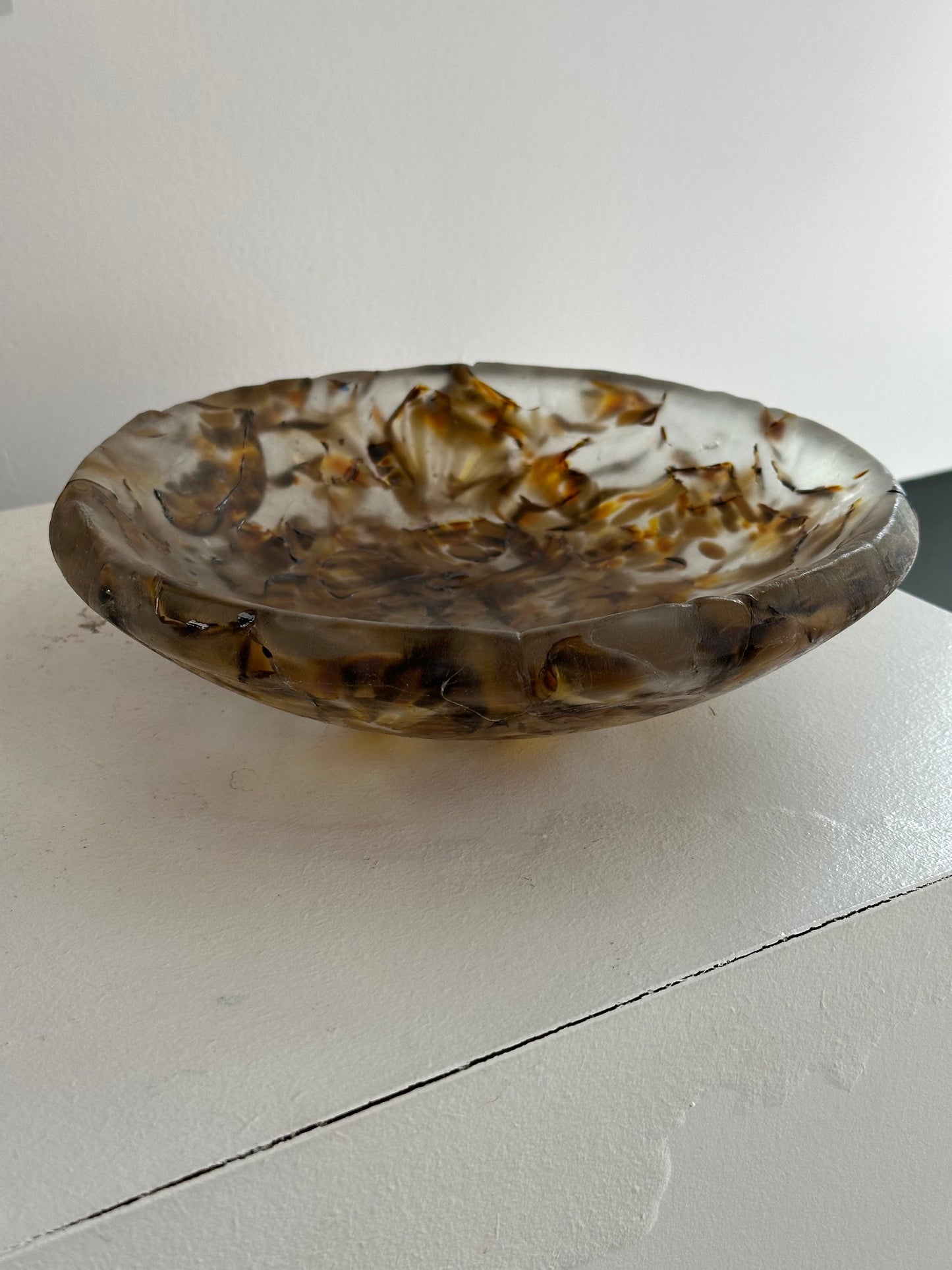 Zero Waste Casted Glass Low Bowl
