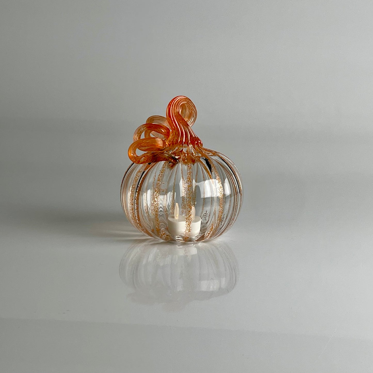 Orange & Clear Pumpkin Votives