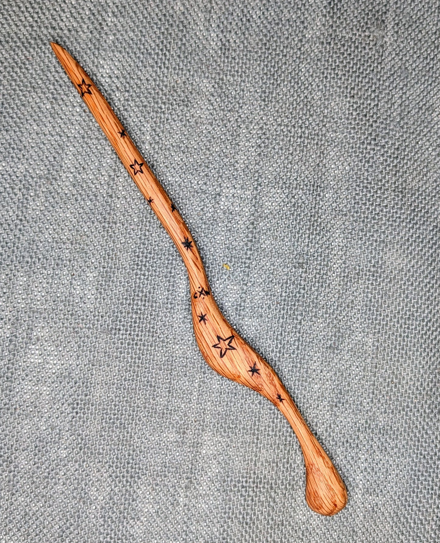 Oak Wood Spoon with Stars
