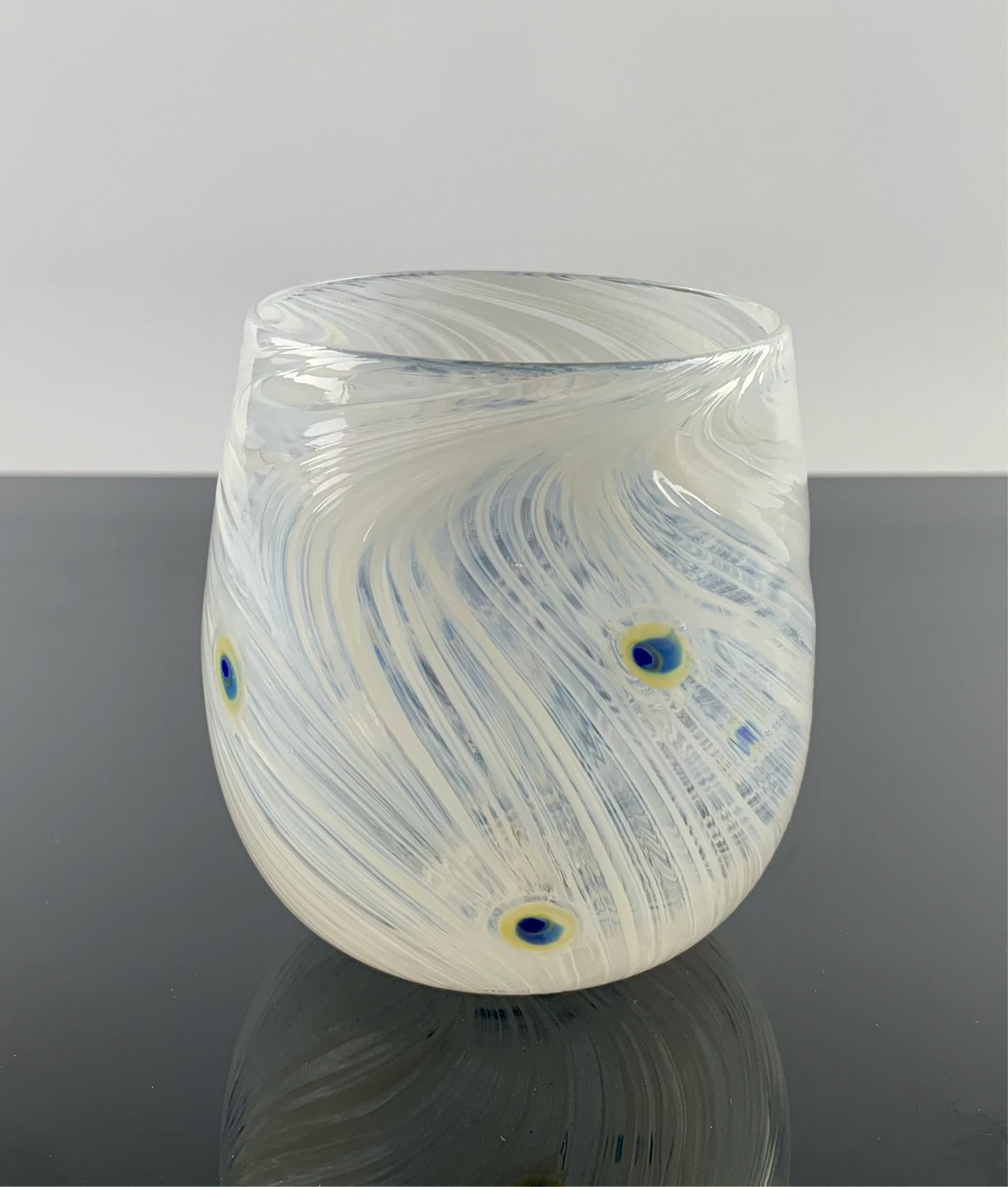 Peacock Stemless White Katie Plunkard