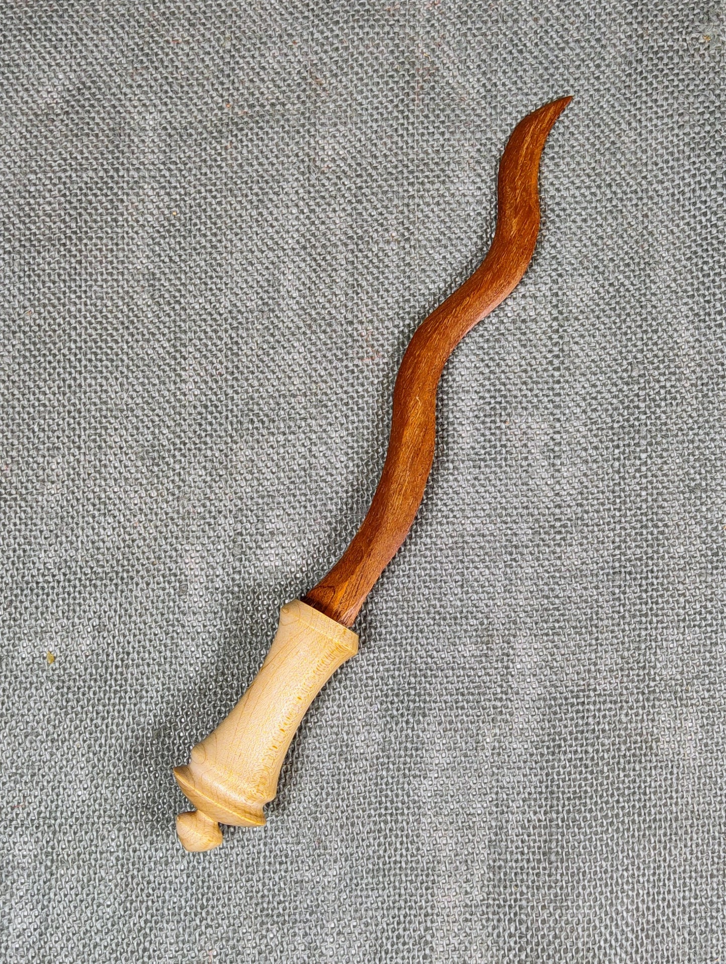 Hand carved wood knife