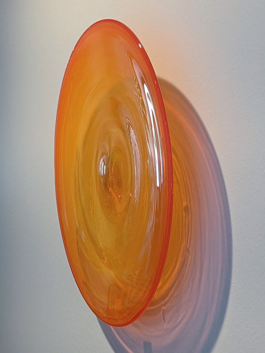 Transparent Orange - 13.5" Glass Wall Platter