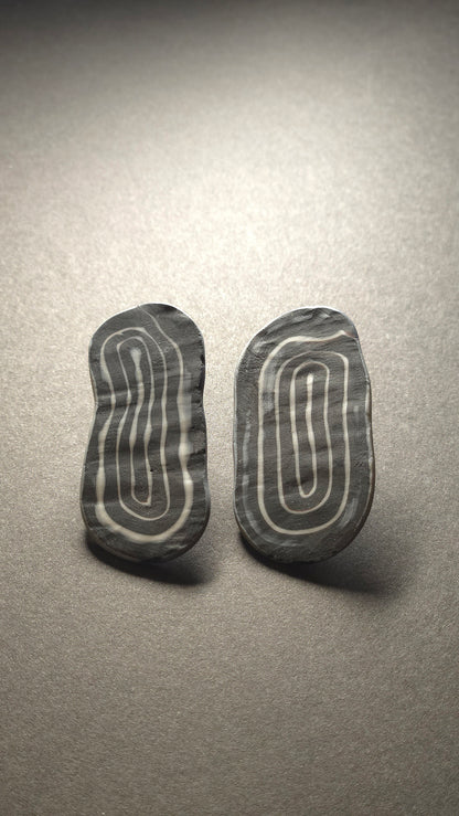 Black & White "Frank Stella" Earrings