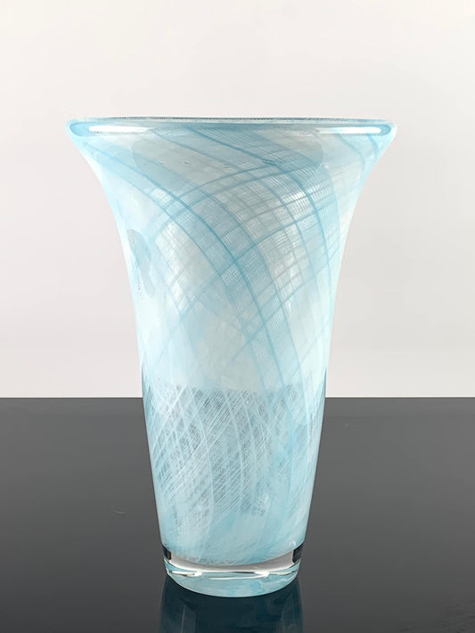 Blue Plaid Vase