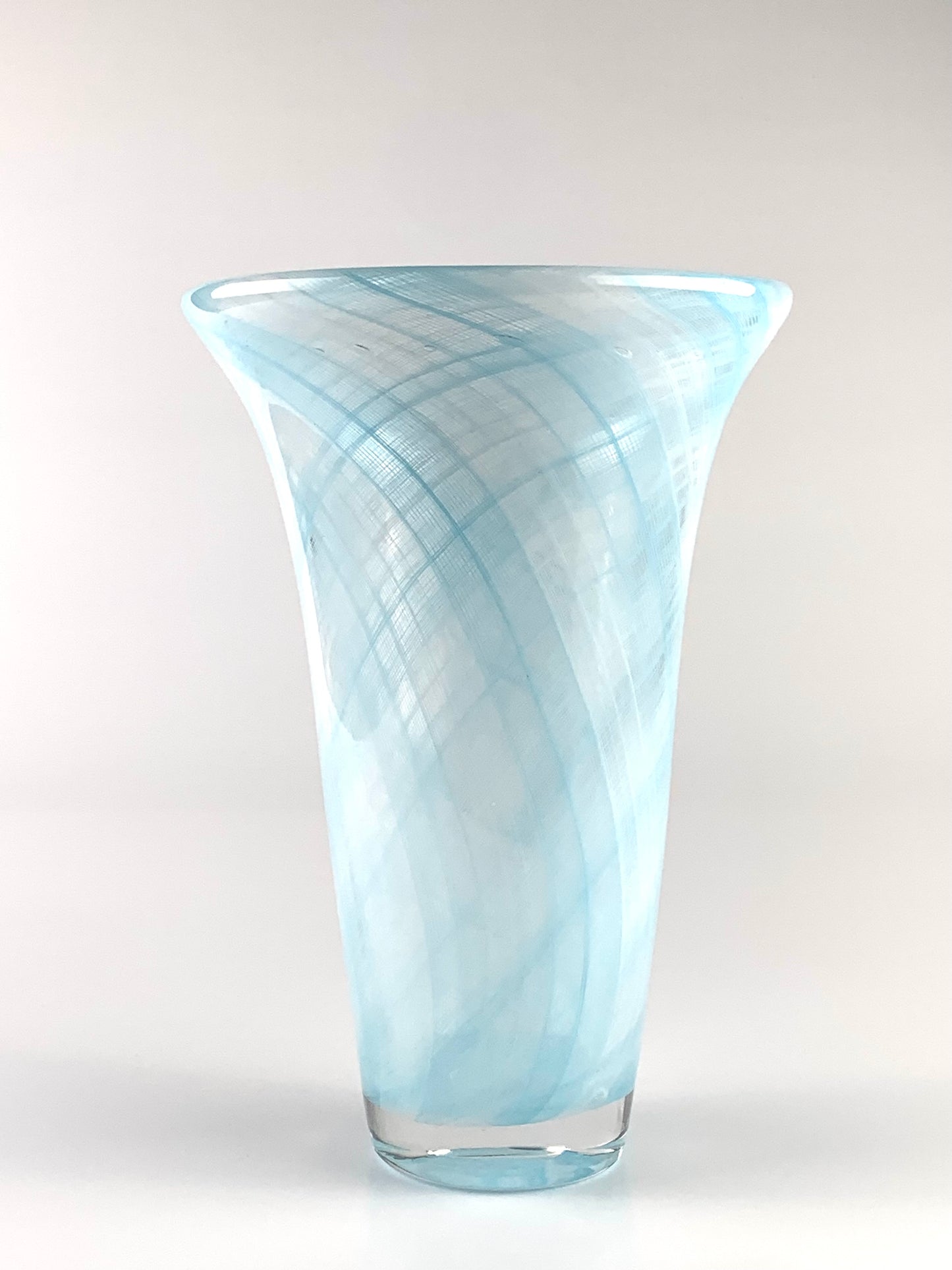 Blue Plaid Vase