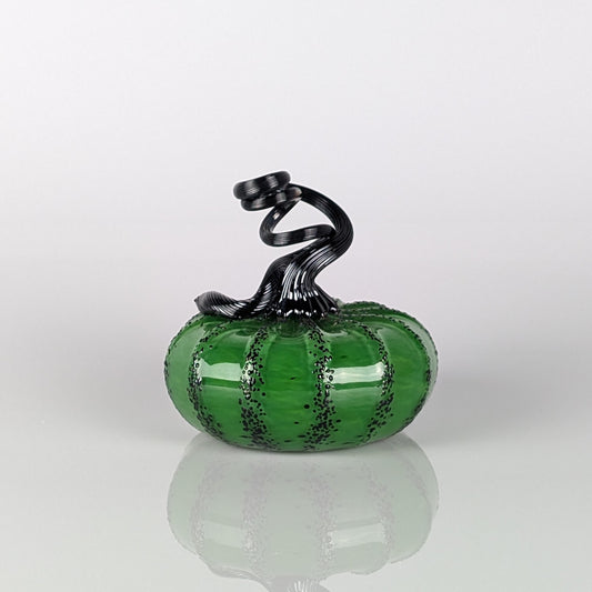 Green Pumpkin w/ Black Ribs & Black Stem