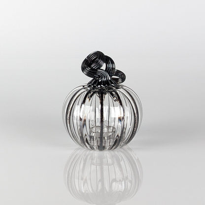 Black & Clear Pumpkin Votives