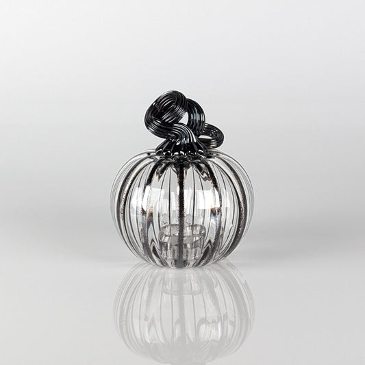 Black & Clear Pumpkin Votives