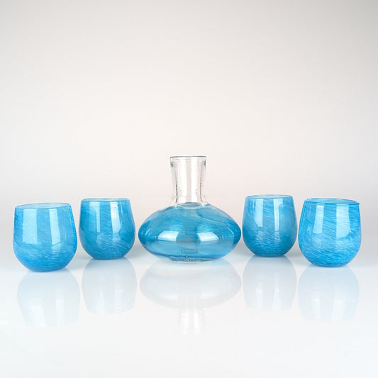 Blue Ocean Decanter & Wine Glass Drinkware
