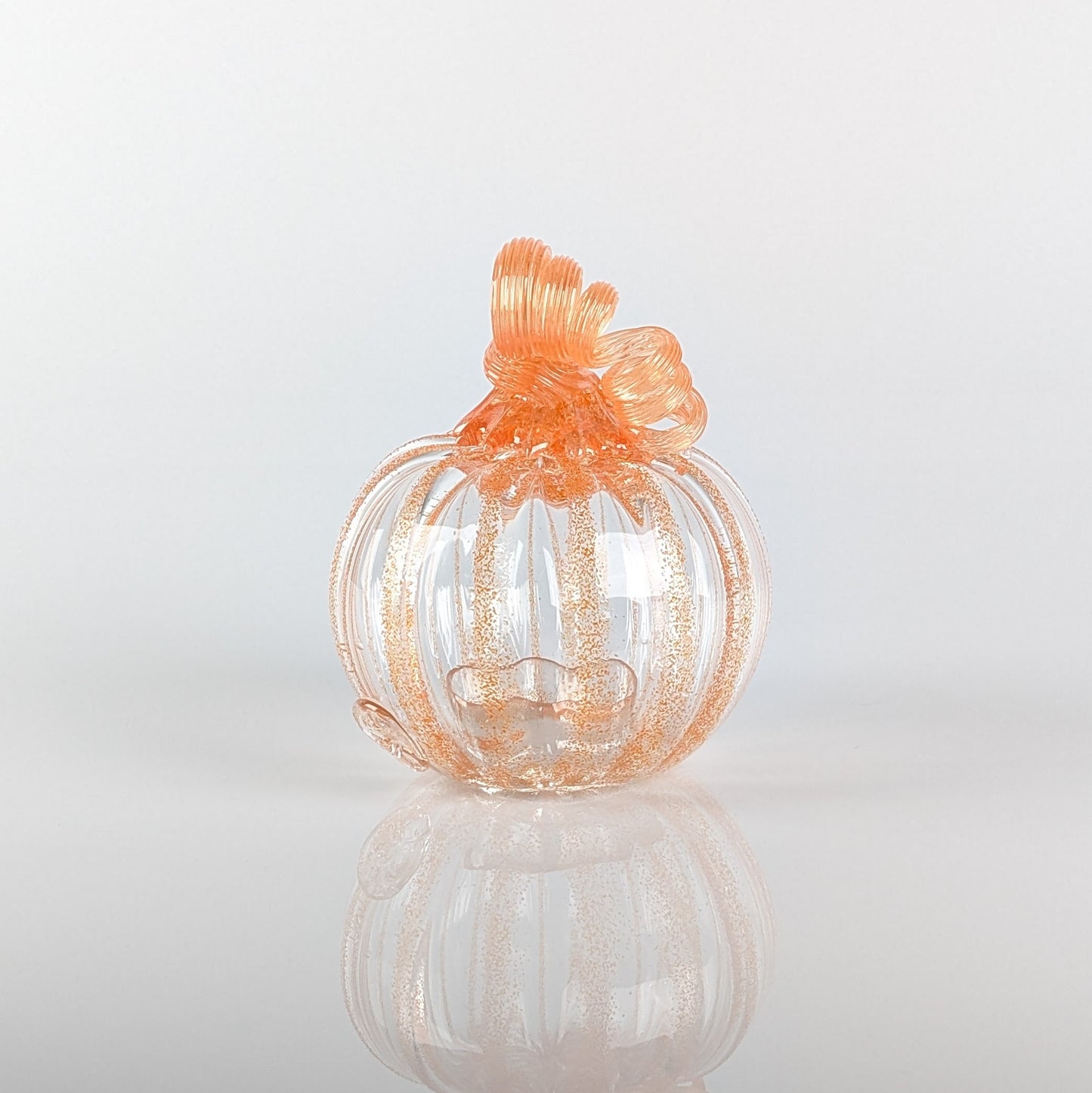 Orange & Clear Pumpkin Votives