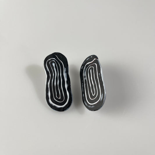 Black & White "Frank Stella" Earrings