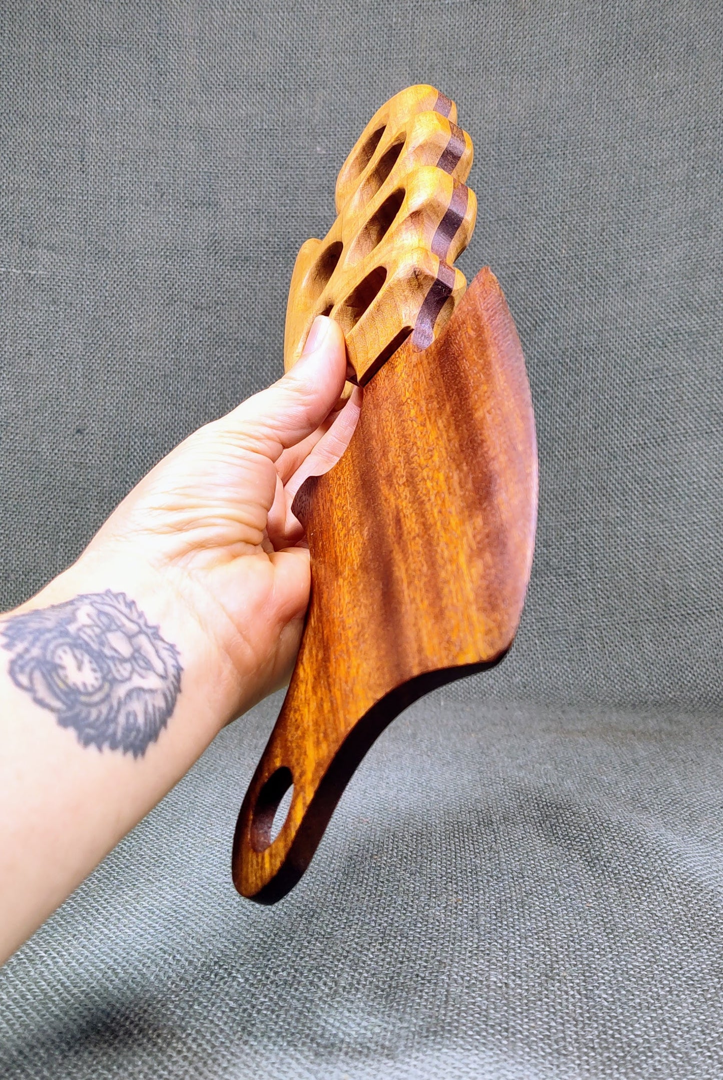 Wood Cleaver with Knuckle Handle