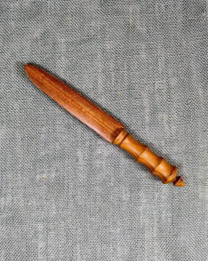 Hand carved wood knife