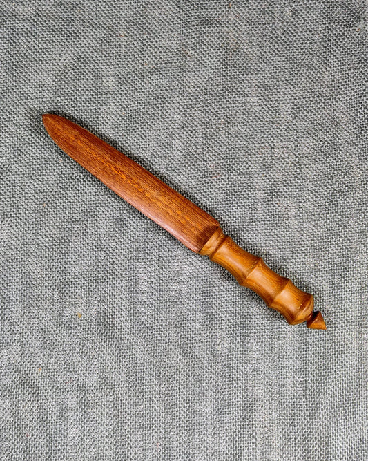 Hand carved wood knife