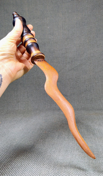 Hand carved wood knife