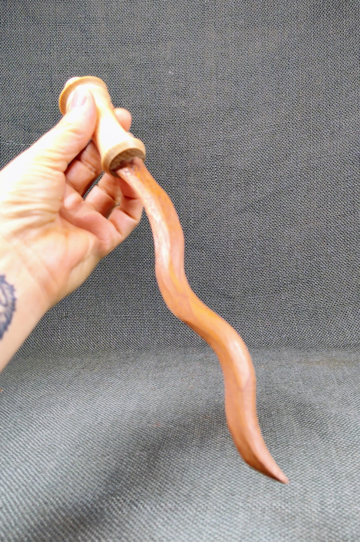 Hand carved wood knife