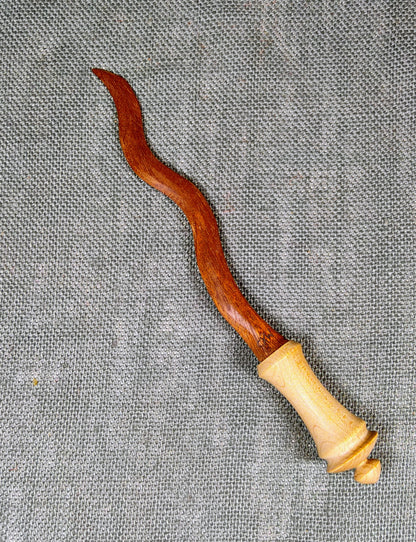 Hand carved wood knife