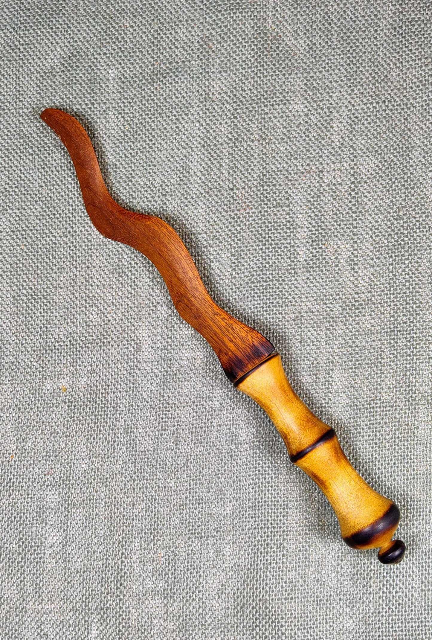 Hand carved wood knife