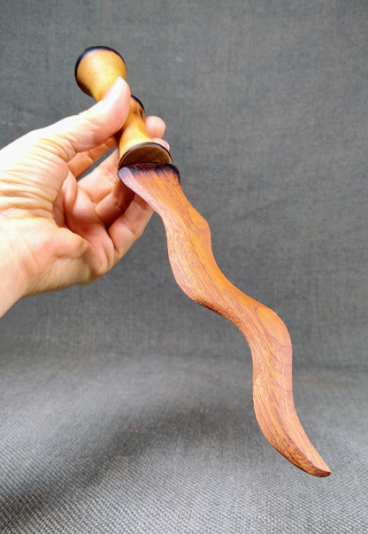 Hand carved wood knife