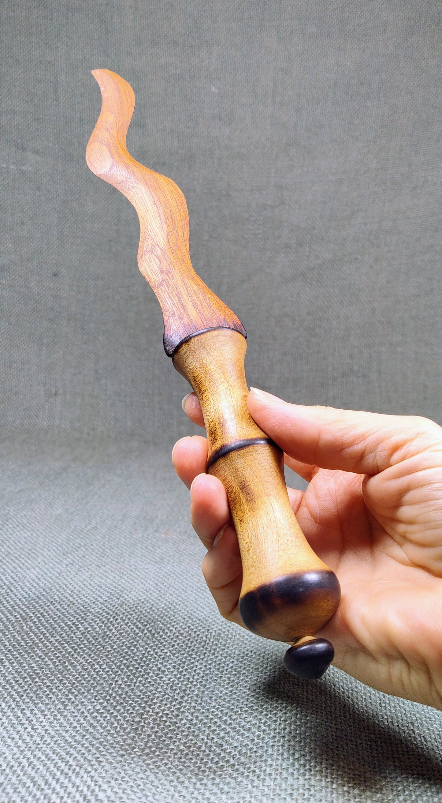 Hand carved wood knife