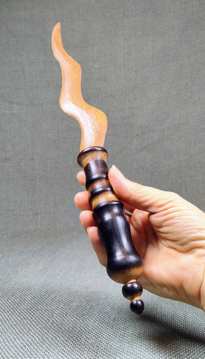 Hand carved wood knife