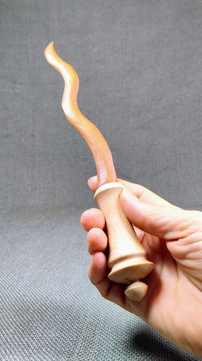 Hand carved wood knife