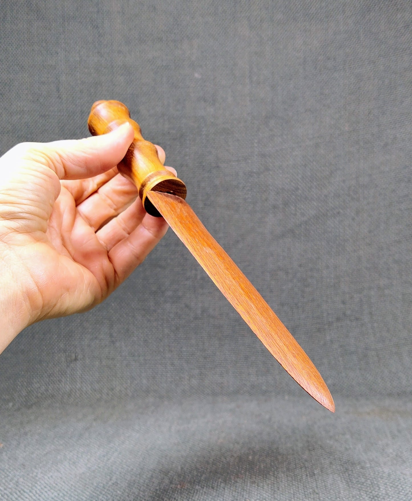 Hand carved wood knife