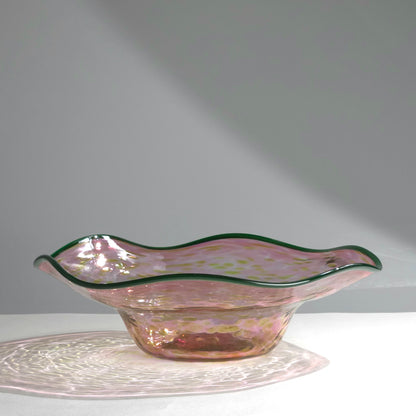 Fluted Pink & Green Bowl
