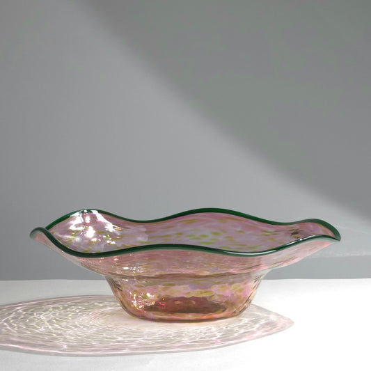 Fluted Pink & Green Bowl