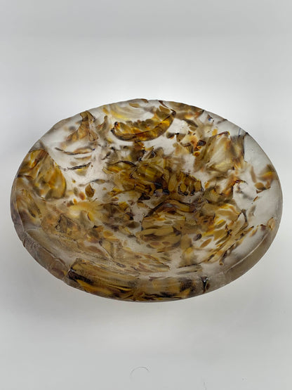 Zero Waste Casted Glass Low Bowl