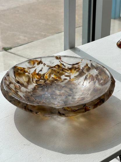 Zero Waste Casted Glass Low Bowl