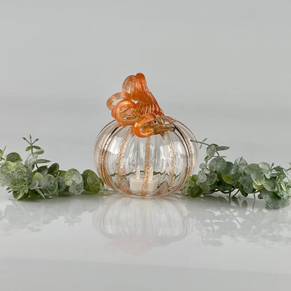 Orange & Clear Pumpkin Votives