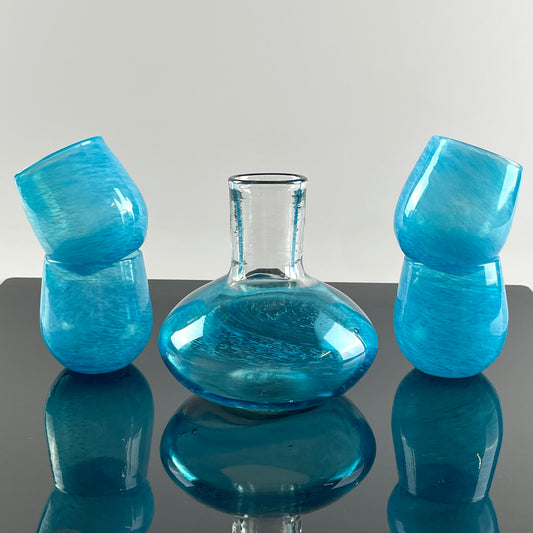 Blue Ocean Decanter & Wine Glass Drinkware