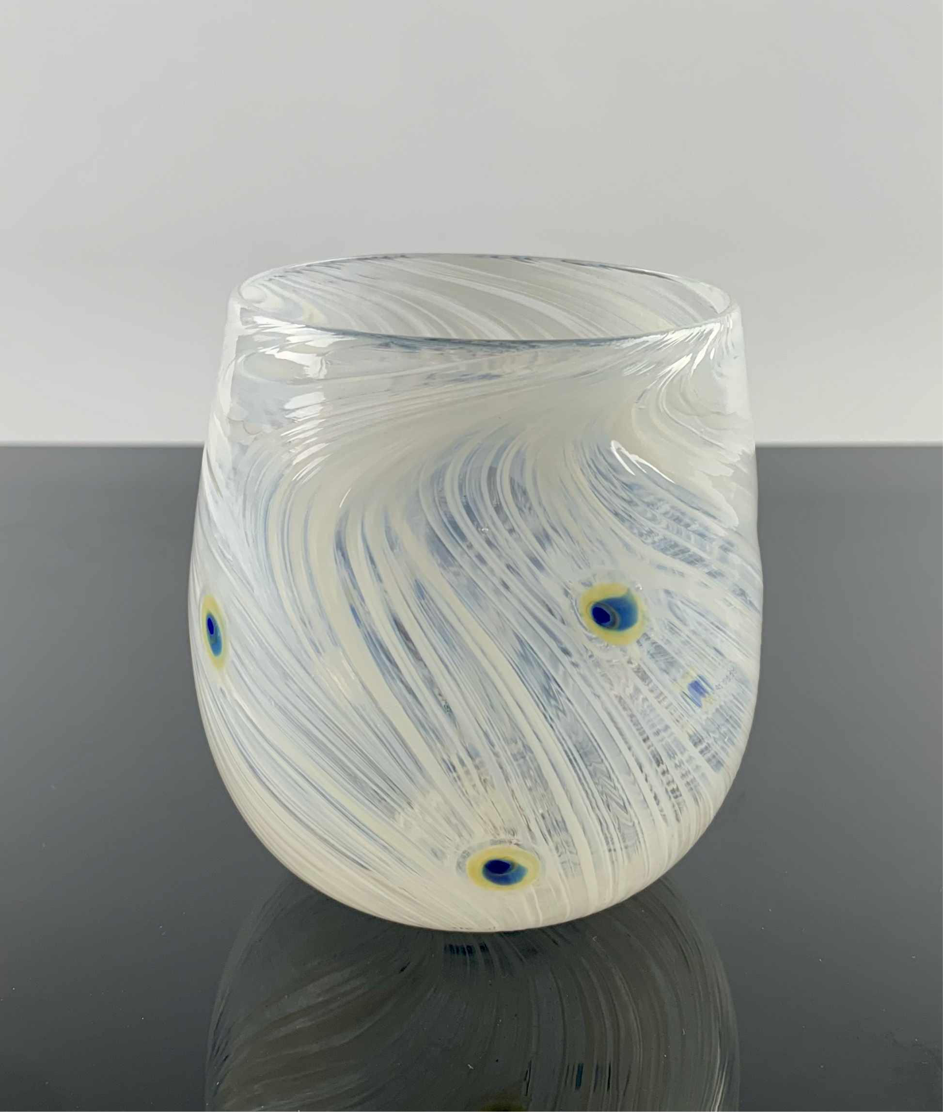 Peacock Stemless White Katie Plunkard