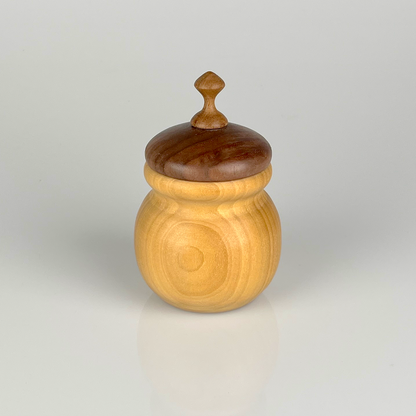 Poplar & Walnut lidded bowl