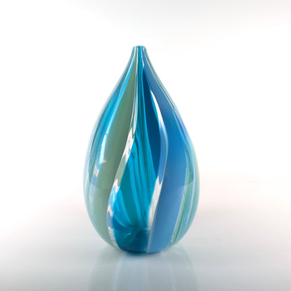 Blue & Green Droplet - Art Glass Vessel