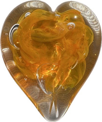 Glass Hearts - Paperweights
