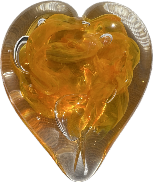 Glass Hearts - Paperweights