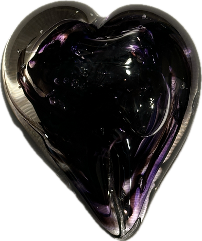 Glass Hearts - Paperweights