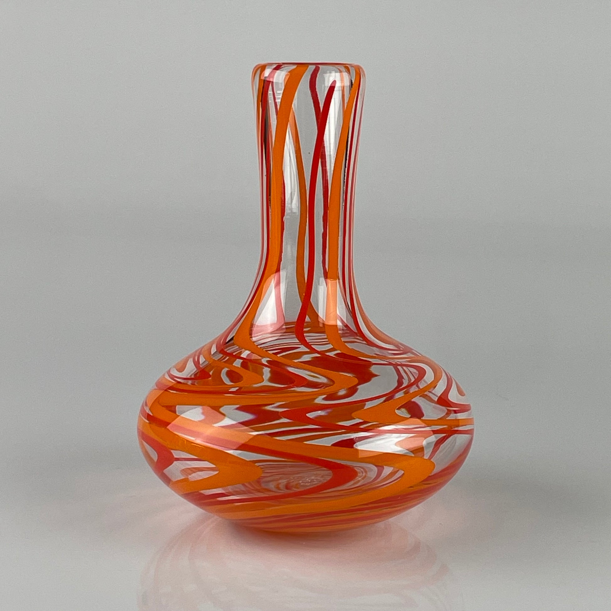 Wig Wag Decanter Orange/Red Athena Glass