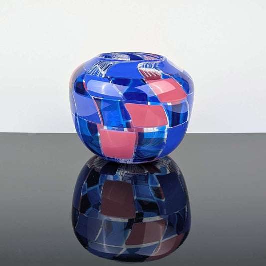 Checkmate Series #2 in Lapis & Pink
