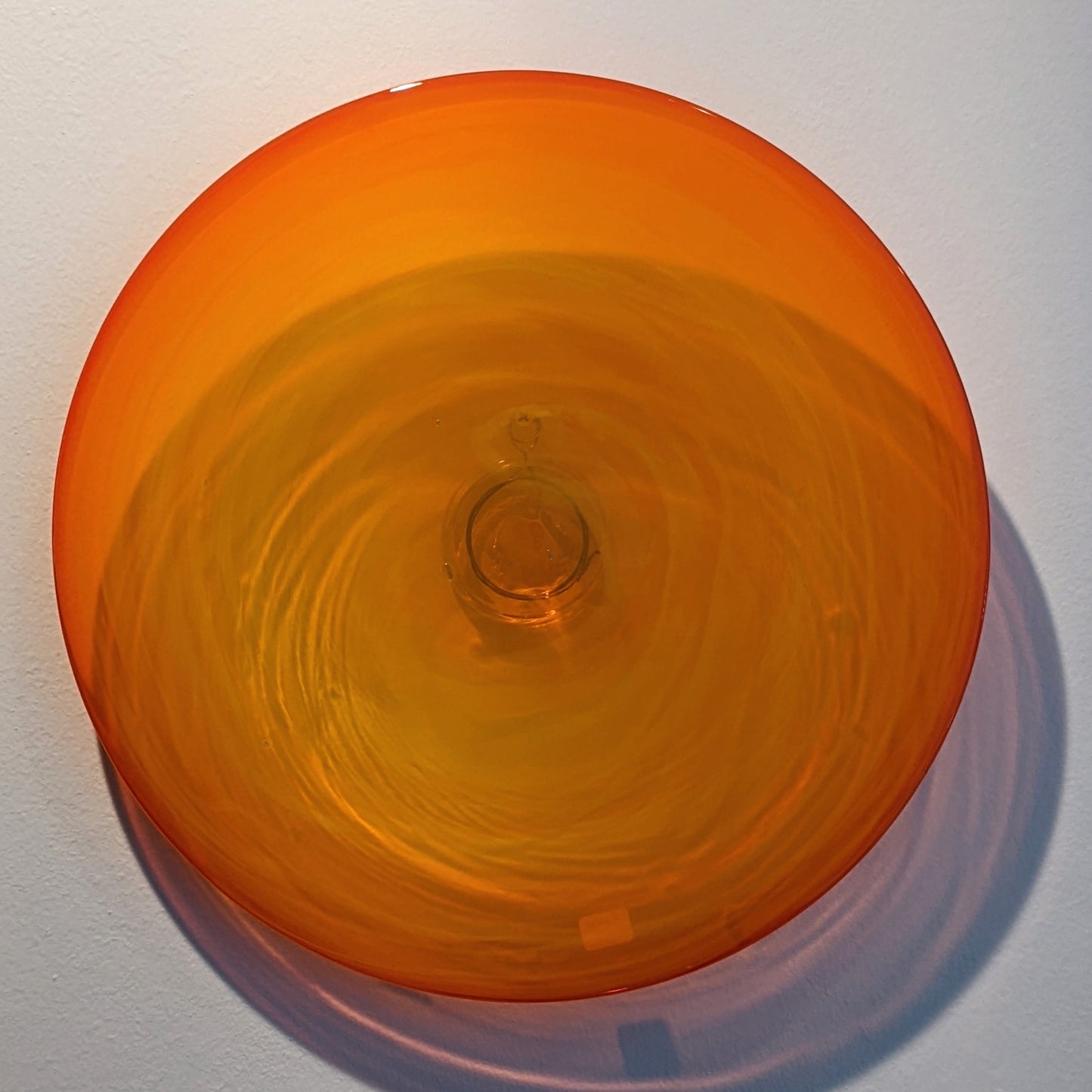 Transparent Orange - 13.5" Glass Wall Platter